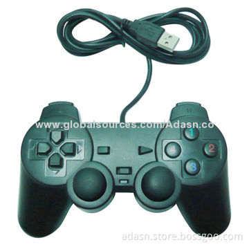Wired PC USB Game Controller with Dual Shock, Factory Cost Price of USD 1.50/pc